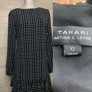 TAHARI Polka Dot Dress Size 12 Brand New